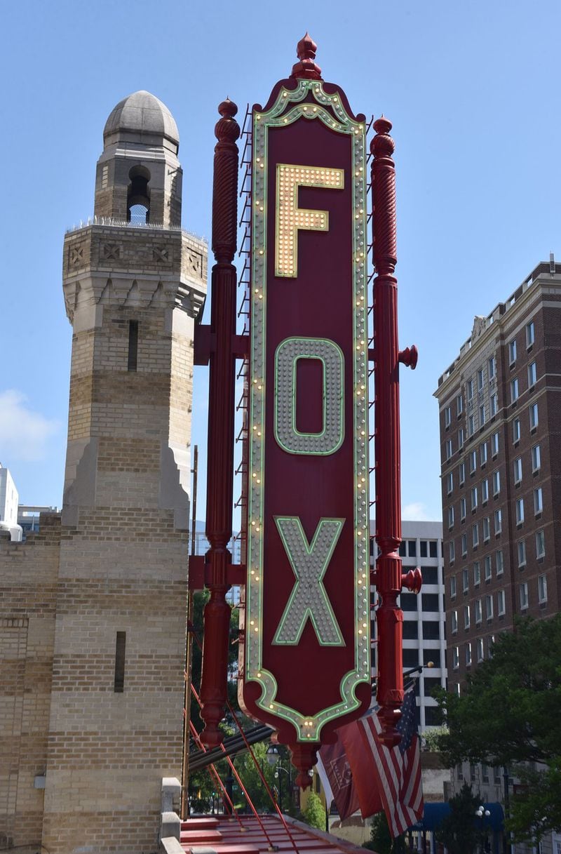 Exterior of the Fox Theatre on Peachtree Street in Atlanta.  HYOSUB SHIN / HSHIN@AJC.COM