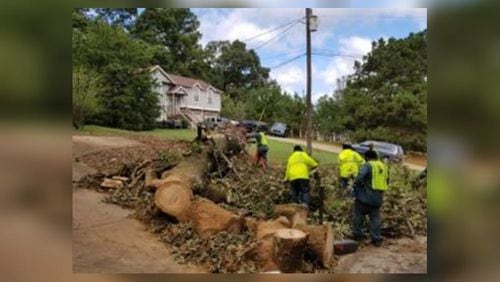 DeKalb County crew worked from Wednesday to Friday to remove debris and fallen trees caused by Michael.
