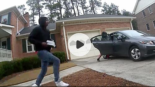 After kicking in the front door of the Bolsen family’s Tucker home, three men helped themselves to Christmas presents and electronics. The three then left in a four-door Honda. (Photo: Courtesy Laura Bolsen)