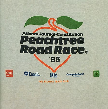 Peachtree Road Race: 1980s T-shirts