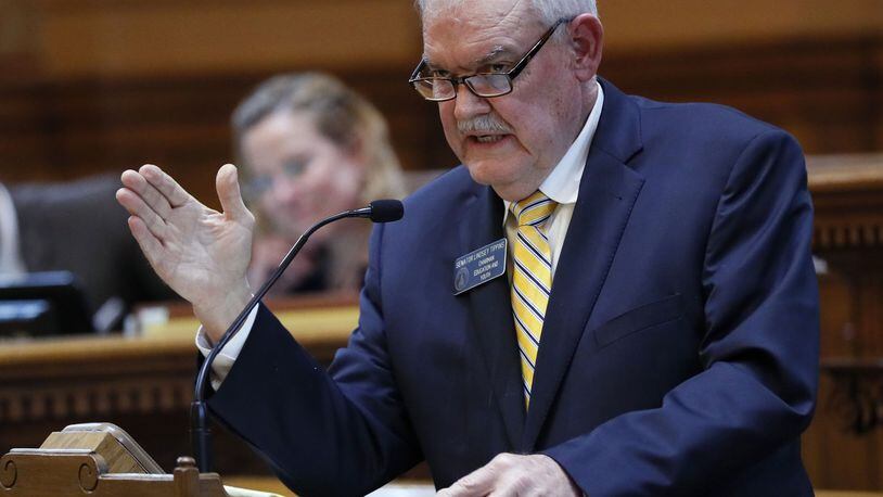 Sen. Lindsey Tippins, R-Marietta, resigned his chairmanship of the Senate Education and Youth Committee over disagreement about charter school funding.