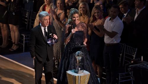 DANCING WITH THE STARS: ATHLETES - "Episode 2604" - After three weeks of stunning competitive dancing, the final three couples advance to the finals of "Dancing with the Stars: Athletes," live on MONDAY, MAY 21 (8:00-9:00 p.m. EDT), on The ABC Television Network. (ABC/Byron Cohen) TOM BERGERON, ERIN ANDREWS