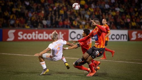 Atlanta United was defeated 3-1 by Herediano in the first leg of the CONCACAF Champions League on Thursday in Heredia, Costa Rica. (Atlanta United)