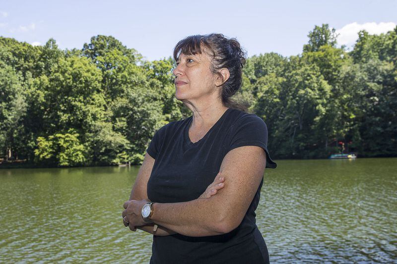 Sandy Springs resident Kayla Engle-Lewis stands for a portrait at her residence near Lake Northridge in Sandy Springs, Wednesday, July 24, 2019. Cities along Ga. 400 are talking about petitioning the Georgia Department of Transportation to have a say in how the new highway is being designed as part of the ongoing project.