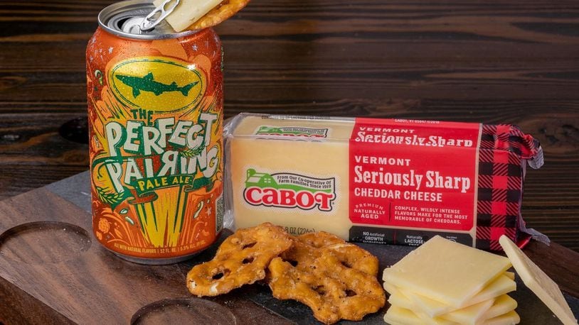 The Perfect Pairing Pale Ale is Dogfish Head’s new collaboration with Cabot Creamery.
Dogfish Head Craft Brewery