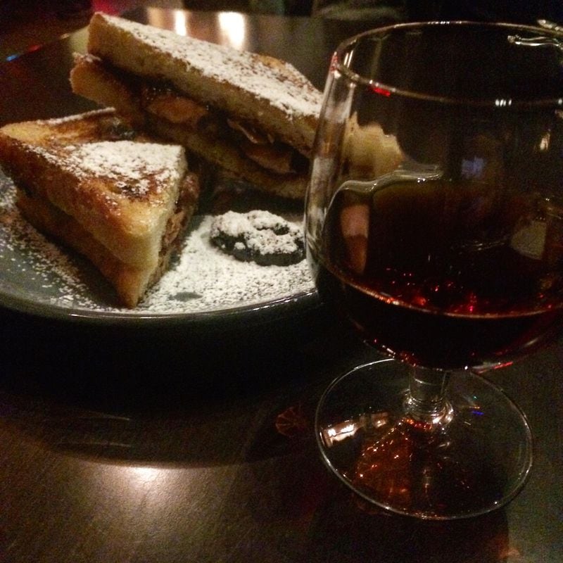  A glass of 1995 D'Oliveira Madeira paired with the foie gras Monte Cristo at Ticonderoga Club. Photo: Beth McKibben