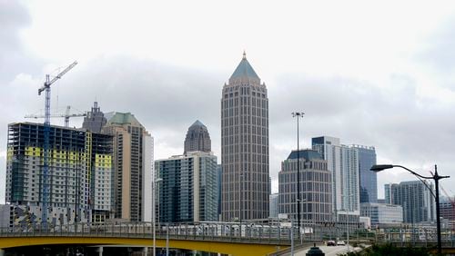 The skyline of Midtown is visible on Friday, June 11, 2021. (Christine Tannous / christine.tannous@ajc.com)