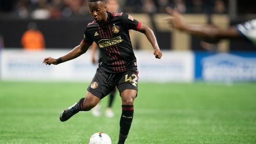 Though Ajani Fortune, 20, didn’t get to touch the ball, he achieved a dream last weekend playing for Atlanta United. (File photo by AJ Reynolds/Atlanta United)