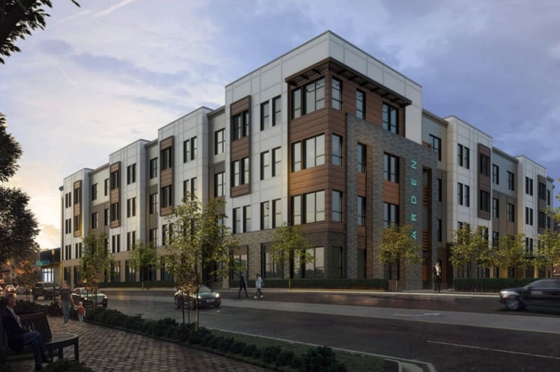 Rendering of 1055 Arden, a Prestwick Companies Capitol View Project where 11 of the 82 affordable units are reserved for unhoused residents. (Atlanta Beltline)