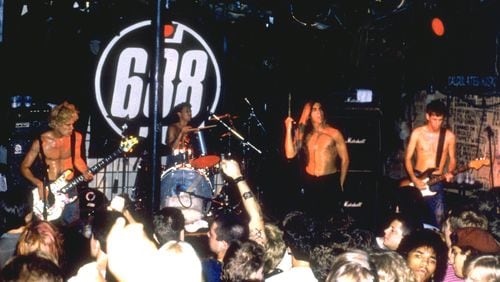 A performance by the Chili Peppers at the club, capacity 500, in the early 80s. Photo Courtesy of Steve May