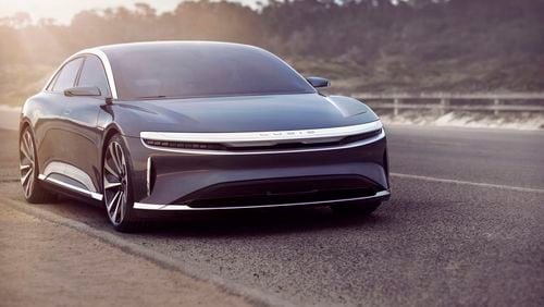 Electric car makers such as California-based Lucid Motors are pushing for legislation that would allow them to sell their vehicles in Georgia without going through traditional car dealers. (Lucid/TNS)