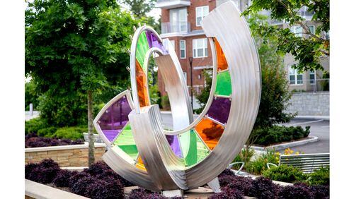 “Optimistical,” by Nathan Pierce, was one of four pieces selected by Sandy Springs to be purchased from the ArtSS in the Open sculpture competition. CITY OF SANDY SPRINGS