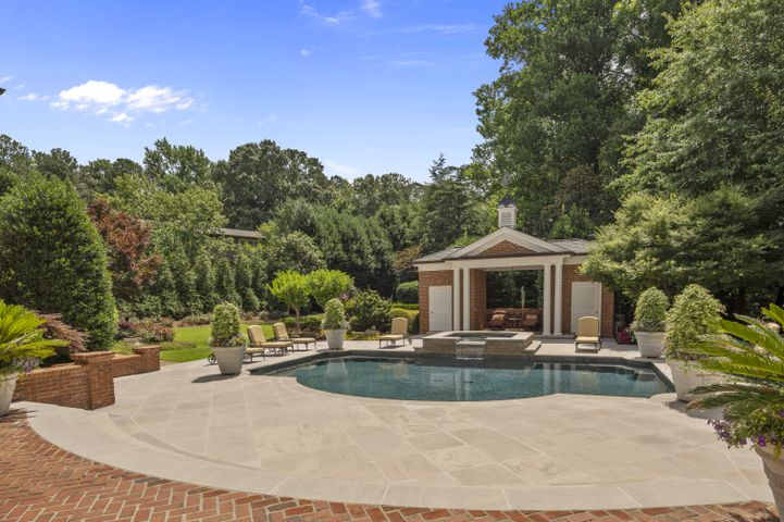 Over 1.5 acres of lush landscapes bring the low country to East Cobb