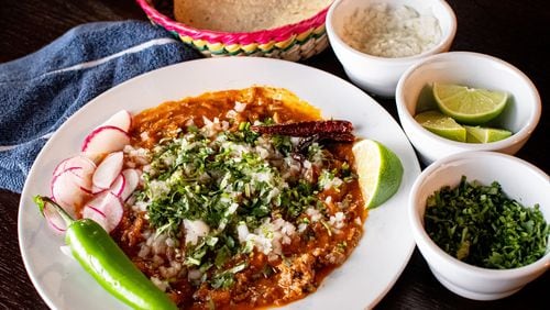 Birrieria Landeros specializes in birria de borrego, or lamb stew, as prepared in the Landeros family's home state of Aguascalientes, Mexico. Courtesy of Andres Restrepo