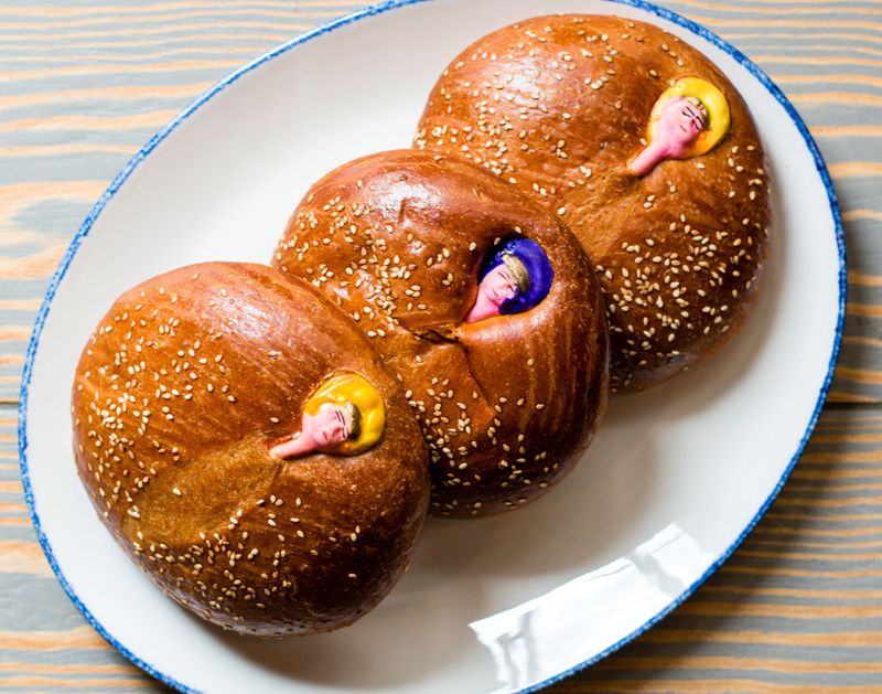 Pan de Muerto, a sweet roll traditionally served during Dia de Muertos, as prepared by Chef Juan Pablo Ruiz of Casi Cielo. CONTRIBUTED BY HENRI HOLLIS