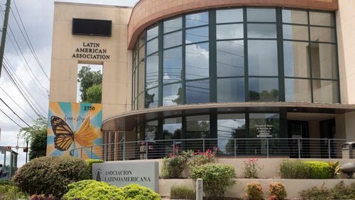 07/14/2021 — Atlanta, Georgia — The exterior of the Latin American Association in Atlanta, Wednesday, July 14, 2021. (Alyssa Pointer/Atlanta Journal Constitution)