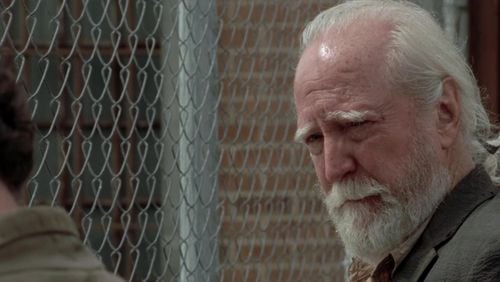 The Governor whacked Hershel's head off, setting off a major mess at the prison. CREDIT: AMC