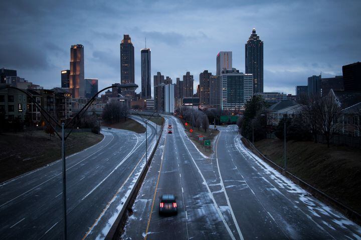 Snow and ice hit Atlanta