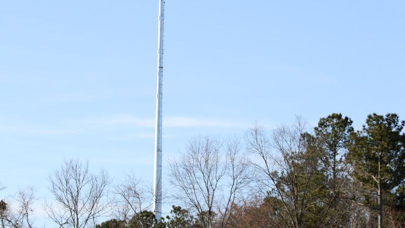 3/6/19 - Stonecrest - A cell tower in Stonecrest, Georgia on Wednesday, March 6, 2019. The cell tower was improperly built due to a zoning quirk. Residents were not informed and are trying to get the tower removed. EMILY HANEY / emily.haney@ajc.com
