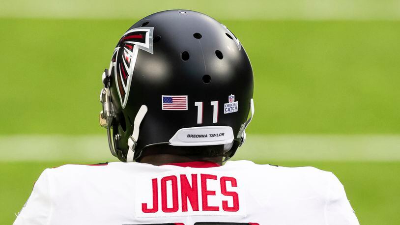 During the 2020 season Julio Jones had 51 catches for 771 yards and three touchdowns, all-near career lows. (David Berdin/AP)