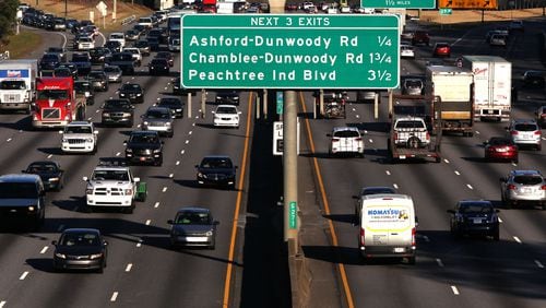 The entrance ramp on Ashford Dunwoody Road to I-285 West will close for the Transform 285/400 project.