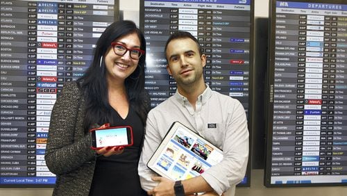 Maxeme Tuchman and Alvaro Sabido run Caribu, an app that bridges the miles and brings families together at story time. They took third place in the 2017 Miami Herald Business Plan Challenge. (Marsha Halper/Miami Herald/TNS)