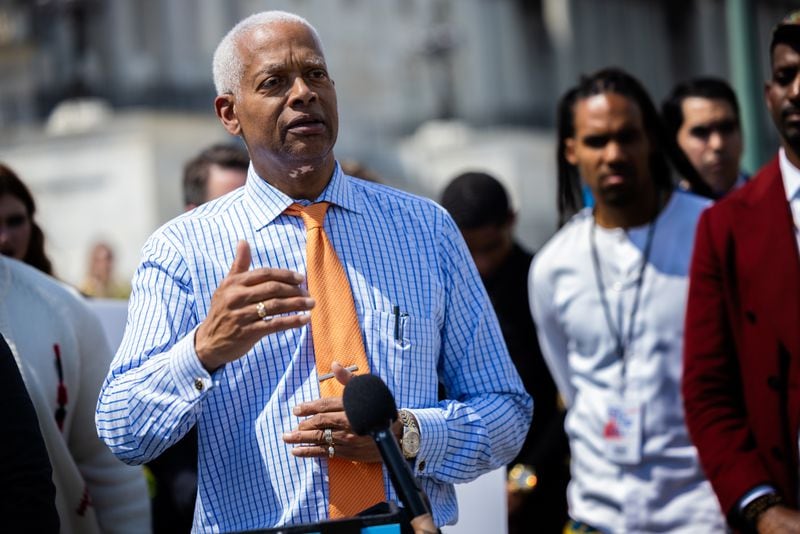 Congressmen Hank Johnson (D-GA) backed an amendment, which was defeated, that would have allowed for additional long-distance flights from the airport nearest to downtown Washington. (Nathan Posner for The Atlanta Journal-Constitution)