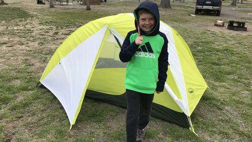 My new tent is so easy that my 9-year-old can do most of the work in a matter of minutes â with color-coded pieces to make sure he gets it right. (Chadd Cripe/Idaho Statesman/TNS)