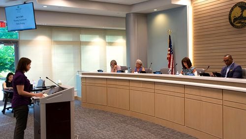 The Johns Creek Planning Commission at work. The city is seeking volunteers to serve on this panel and two others, the Construction Board of Appeals and the Board of Zoning Appeals. CITY OF JOHNS CREEK via Facebook