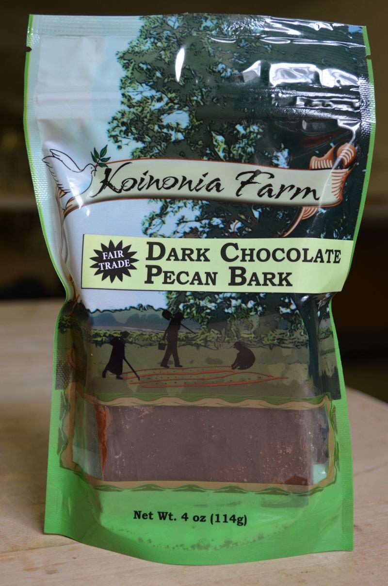 Dark Chocolate Pecan Bark from Koinonia Farm