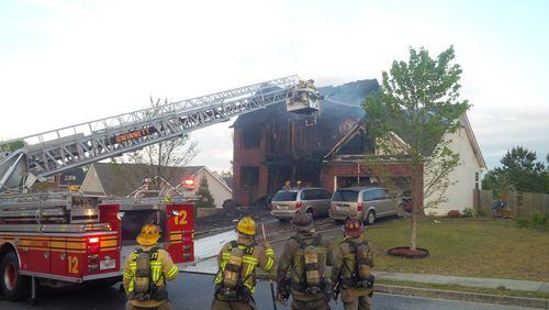 A home on Rozena Place in Loganville was destroyed by a fire on Saturday.