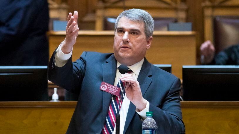 Rep. John Carson, R-Marietta, sponsored the bill that lifts the cap on annual contributions to a tax-credit scholarship program for private schools. (AJC file photo)