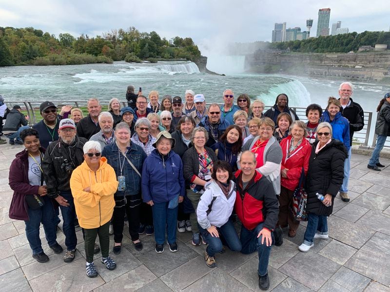 An Ageless Adventures group at Niagara Falls in New York.