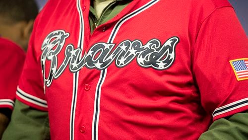 The Atlanta Braves will wear the new jerseys on military family night (April 26 vs. the Reds) and then as part of a celebration for each of the four military branches.