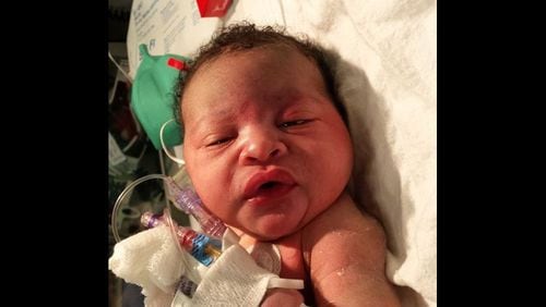 Authorities continued Wednesday to search for the mother of “Baby Harlan,” who was found Monday evening on the front porch of a southwest Atlanta home. (Credit: Channel 2 Action News)