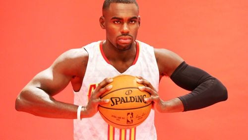 Hawks guard Tim Hardaway Jr. poses for a portrait during Hawks media day last month. Curtis Compton /ccompton@ajc.com