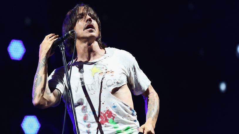 NEWPORT, ISLE OF WIGHT - JUNE 14: Red Hot Chili Peppers performs at The Isle of Wight Festival at Seaclose Park on June 14, 2014 in Newport, Isle of Wight. (Photo by Tim P. Whitby/Getty Images)