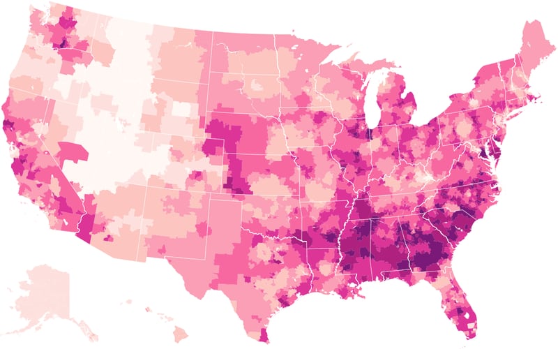 Rae Sremmord fan map from New York Times’ Upshot analysis, “What Music Do Americans Love the Most?”