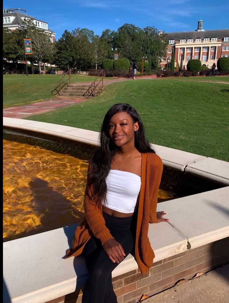 Florida A&M student Kenya Byrd, 18, posed in front of the university’s quad earlier this semester. Byrd graduated in 2019 from Morrow High School in Clayton County. Clayton County school leaders created an effort last year to help more students enroll in historically black colleges and universities, such as Florida A&M. CONTRIBUTED
