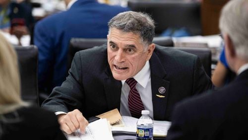 U.S. Rep. Andrew Clyde, R-Athens, wants to use an upcoming appropriations bill to slash federal funding for the Fulton County District Attorney's office. He is pictured attending a House Appropriations Committee markup on July 18, 2023. (Tom Williams/CQ Roll Call via Zuma Press/TNS)