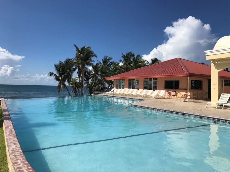 The pristine pool at Parador MaunaCaribe in Maunabo offers a dramatic view of the ocean on Puerto Rico’s southeastern coast. Ligaya Figueras / ligaya.figueras@ajc.com