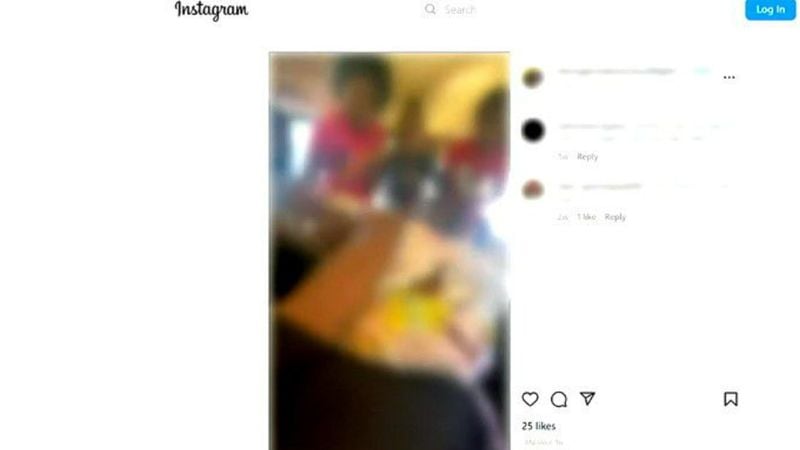 A video making the rounds on social media allegedly depicts a fight involving elementary school students in DeKalb County. (Image credit: Channel 2 Action News)