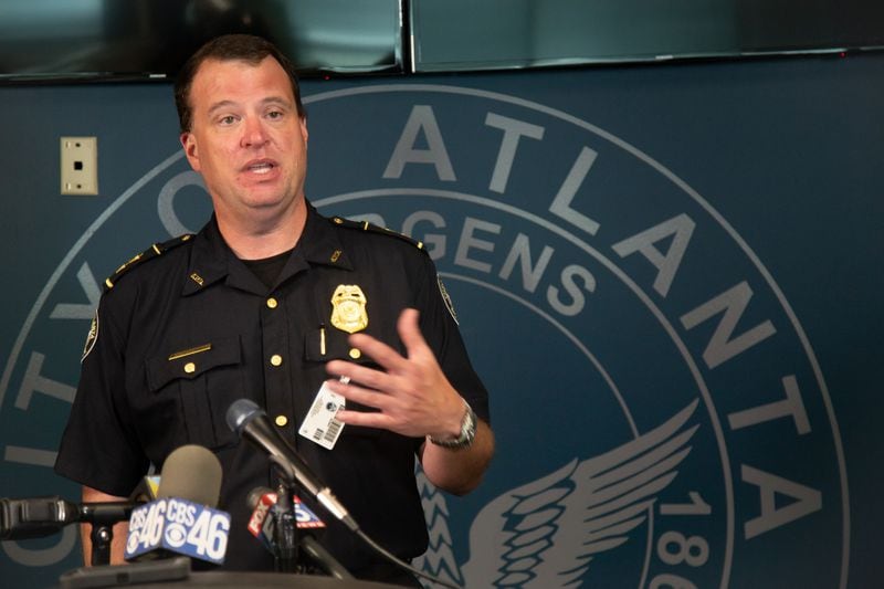 Deputy Chief Michael O'Connor talks about street racing in Atlanta at a news conference at the Atlanta Police Department on Monday, September 14, 2020.  STEVE SCHAEFER / SPECIAL TO THE AJC