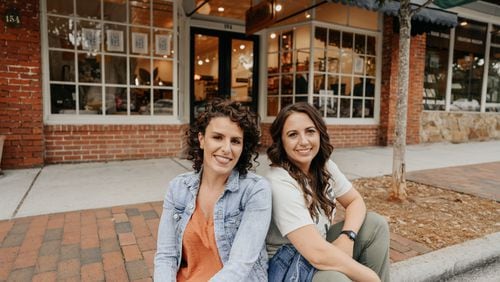 Cameron Cruse (left) and Lisa Bradley founded R. Riveter in 2011. Frustrated by the lack of employment options for military spouses they created a company that employs mostly women and allows them to work on a flexible schedule from any location. COURTESY OF R. RIVETER