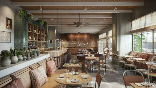 An Italian steakhouse is one of several food and beverage concepts set to open inside Forth Hotel in Old Fourth Ward in June 2024. / Rendering courtesy of Forth Hotel