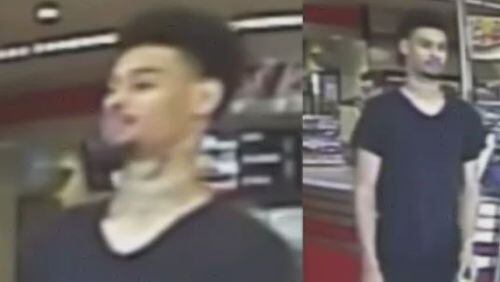 A person of interest seen on convenience store surveillance camera footage is sought by Newton County police. (Credit: Channel 2 Action News)