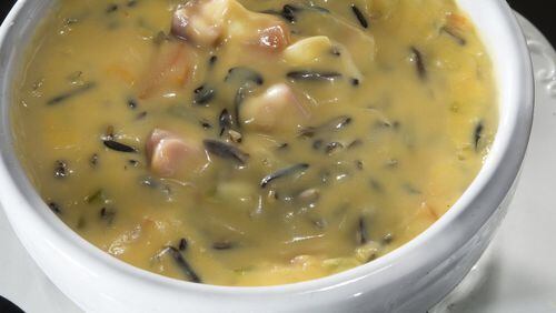 Eating for Life’s Wild Rice and Ham Soup uses nutritious wild rice and low-fat dairy. (Tammy Ljungblad/Kansas City Star/TNS)