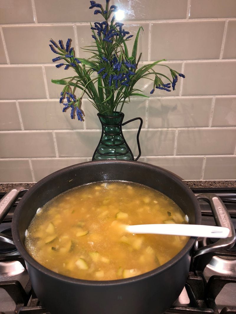 Making a family recipe, like this chickpea bulgar wheat soup, can  help reduce stress in your life. CONTRIBUTED BY SABRA COHEN