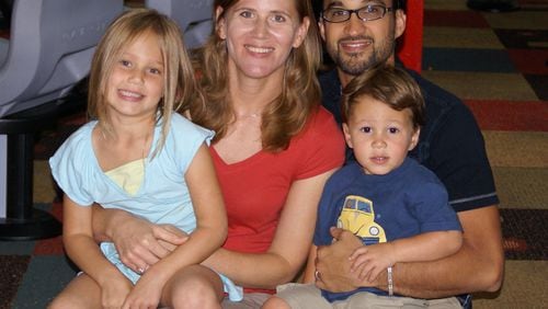 Marni and Jon Ratner with her children, daughter Diana and son Daniel before Jon's death in 2009.