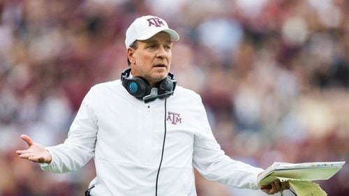 Texas A&M coach Jimbo Fisher (above) and Alabama coach Nick Saban engaged in a war of words about NIL deals and recruiting classes. (Ashley Landis/Dallas Morning News/TNS)